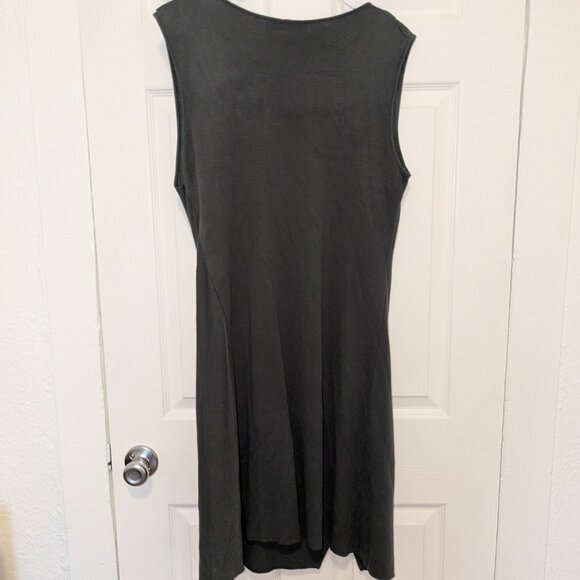 Fusion Draped Cowl Neck Sleeveless Dress Lrg Soft Minimalist Cashmere Silk Gray - Picture 7 of 7